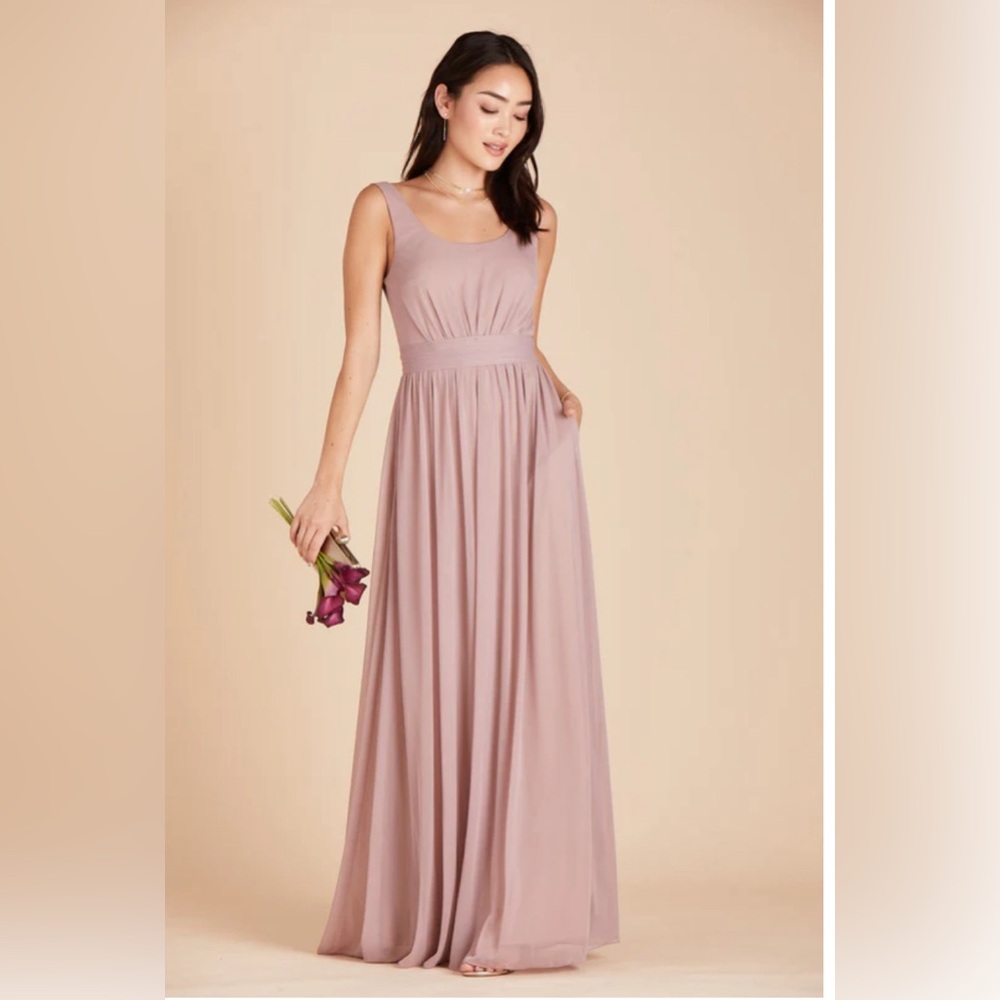 Never worn- Birdy Grey mauve bridesmaid dress. Size L